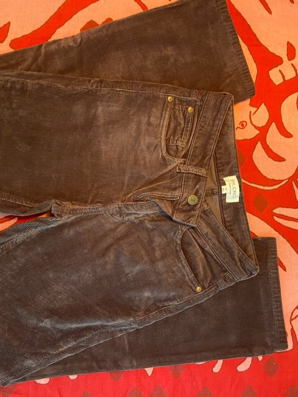 Anthropologie Pilcro Mid-Rise Crop Flare Corduroy Jeans